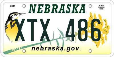 NE license plate XTX486