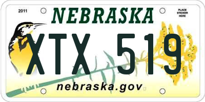NE license plate XTX519