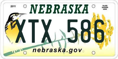 NE license plate XTX586