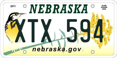 NE license plate XTX594