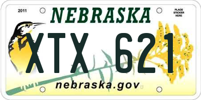 NE license plate XTX621
