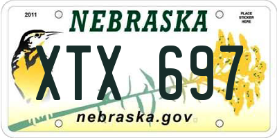 NE license plate XTX697