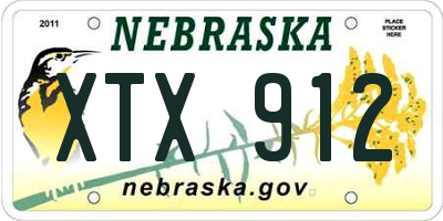 NE license plate XTX912