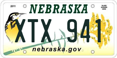 NE license plate XTX941