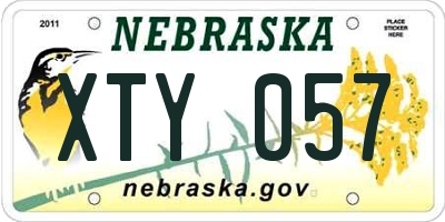 NE license plate XTY057