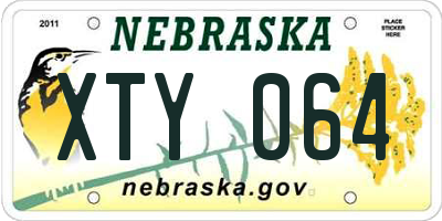 NE license plate XTY064