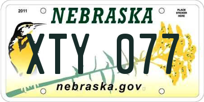 NE license plate XTY077