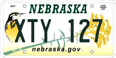 NE license plate XTY127