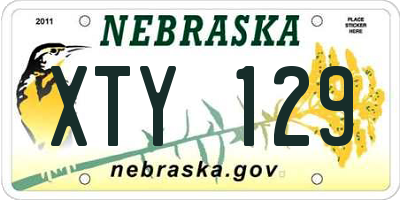 NE license plate XTY129
