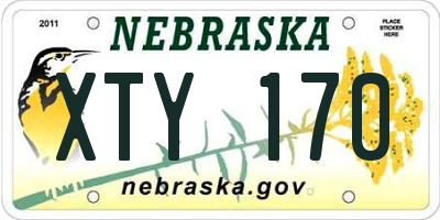 NE license plate XTY170