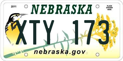 NE license plate XTY173