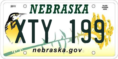 NE license plate XTY199