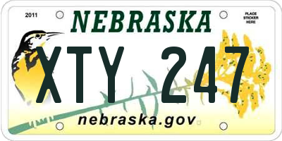 NE license plate XTY247