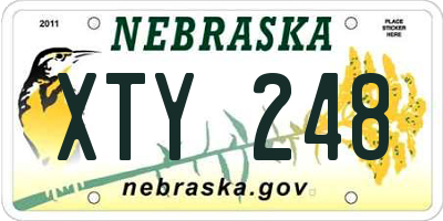 NE license plate XTY248