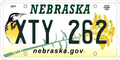 NE license plate XTY262