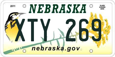 NE license plate XTY269