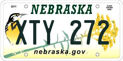 NE license plate XTY272