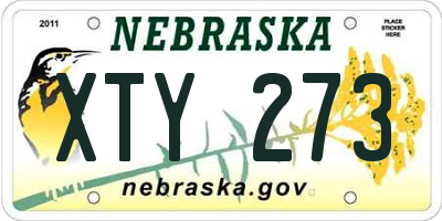 NE license plate XTY273