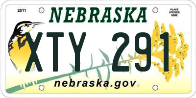 NE license plate XTY291