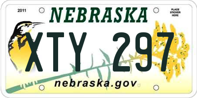 NE license plate XTY297