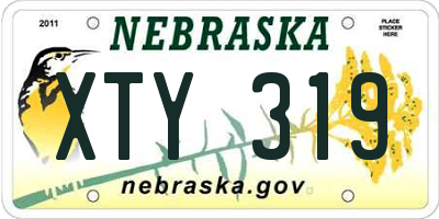 NE license plate XTY319