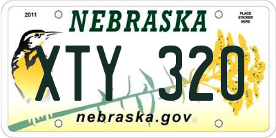 NE license plate XTY320