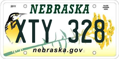 NE license plate XTY328