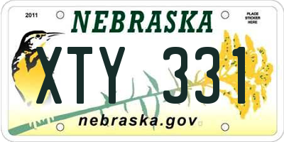 NE license plate XTY331