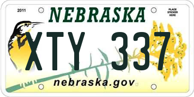 NE license plate XTY337