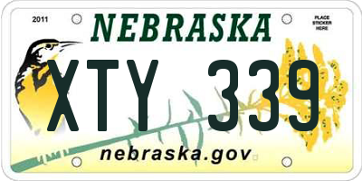 NE license plate XTY339