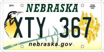 NE license plate XTY367