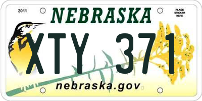 NE license plate XTY371