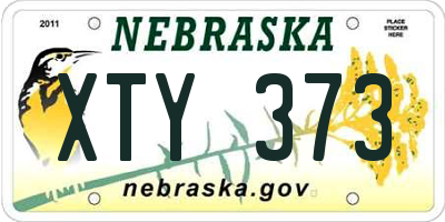 NE license plate XTY373