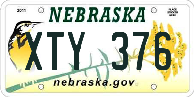 NE license plate XTY376