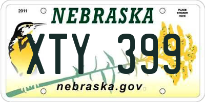 NE license plate XTY399