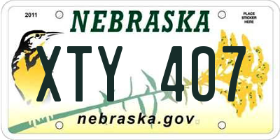 NE license plate XTY407