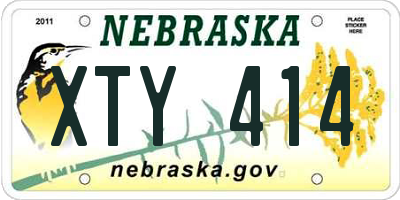 NE license plate XTY414