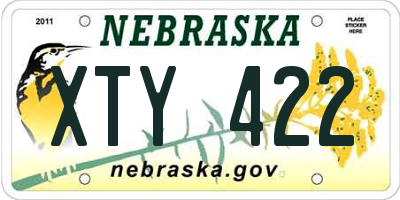NE license plate XTY422
