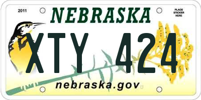 NE license plate XTY424