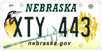 NE license plate XTY443