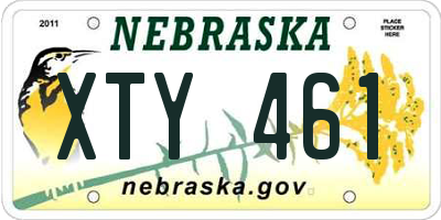 NE license plate XTY461