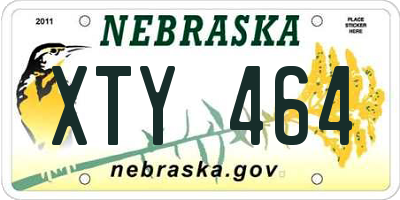 NE license plate XTY464