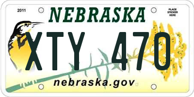 NE license plate XTY470