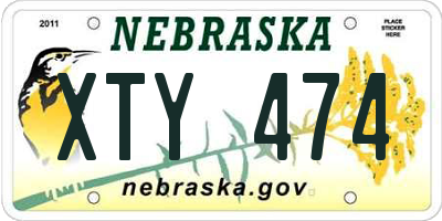 NE license plate XTY474