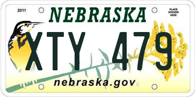 NE license plate XTY479