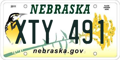 NE license plate XTY491