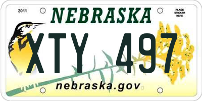 NE license plate XTY497
