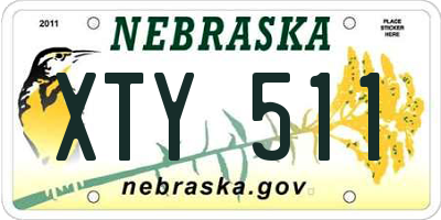 NE license plate XTY511