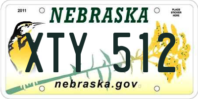 NE license plate XTY512