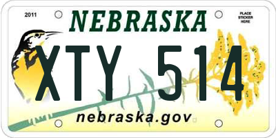 NE license plate XTY514